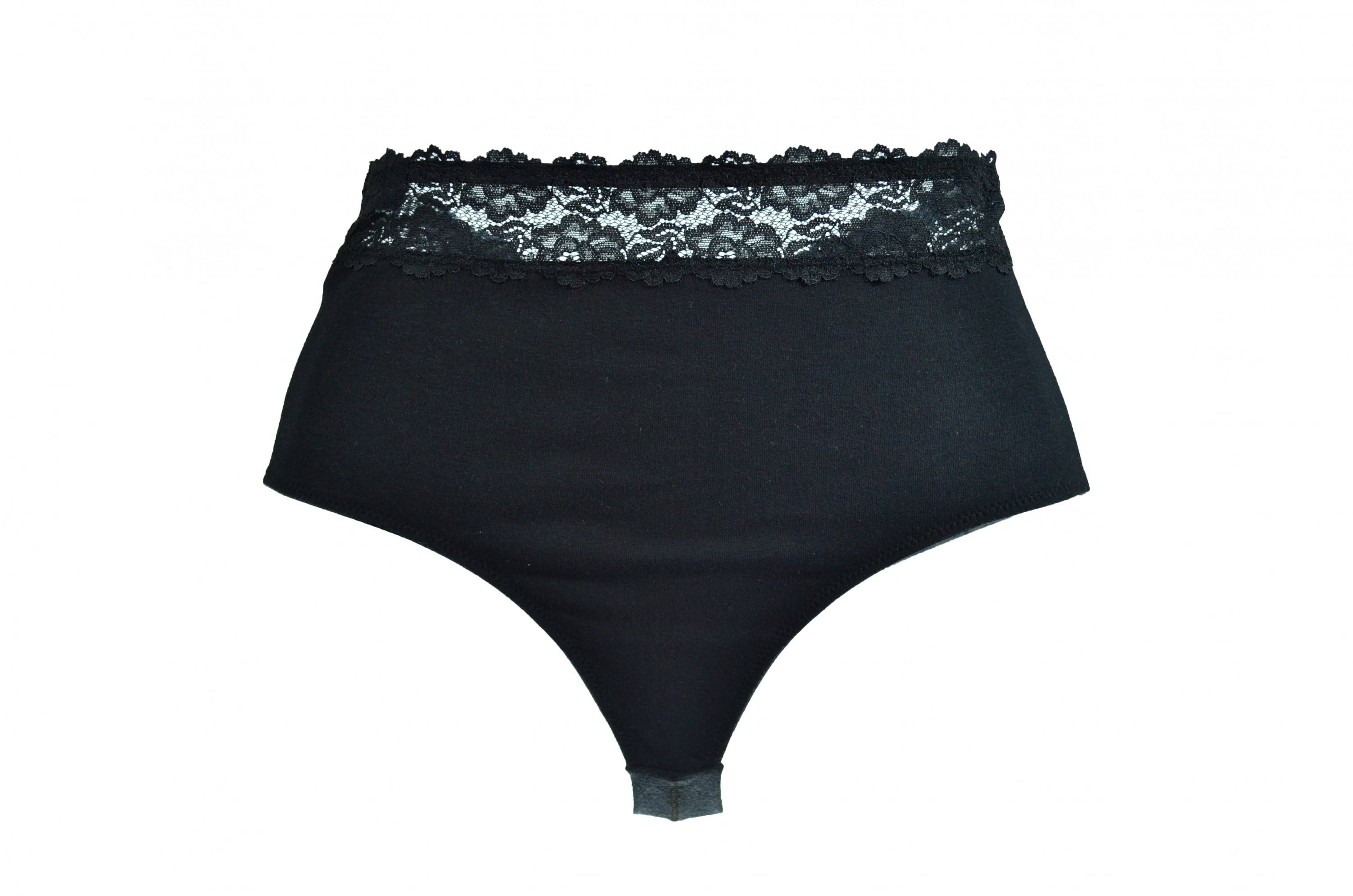 Calcinha Hot Pant Em Cotton Renda Algod O Sustent Vel Glow Preto